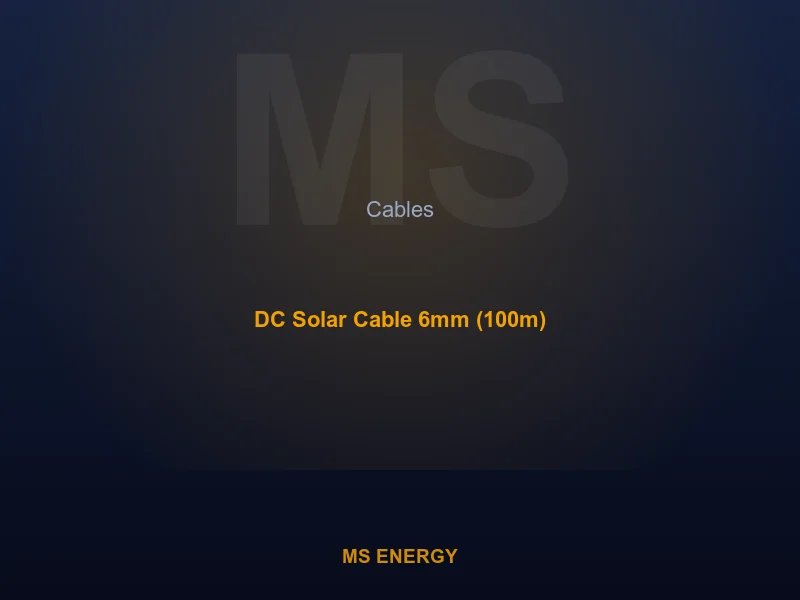 DC Solar Cable 6mm (100m)